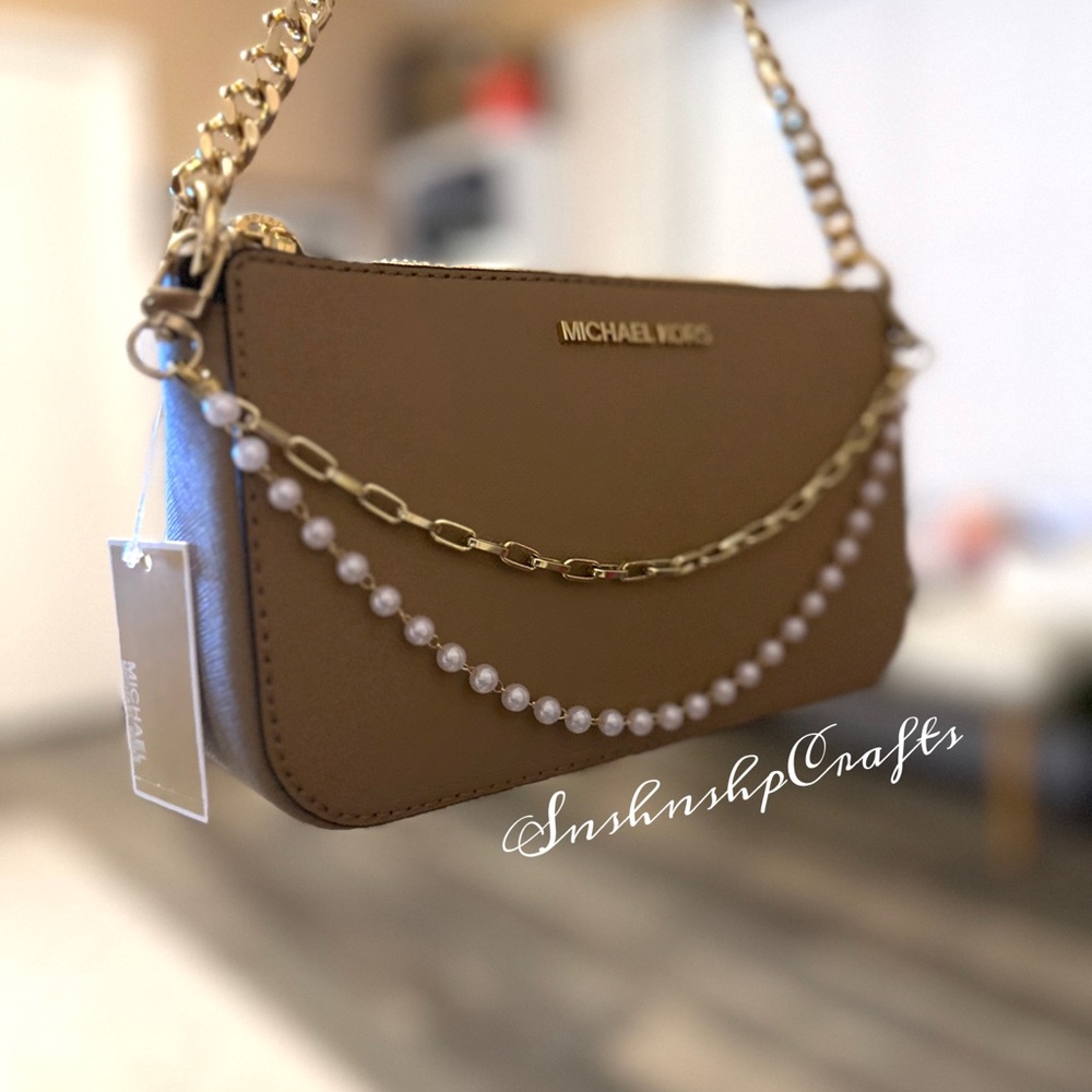Pearl Double Chain Handbag Accessory - Picture 4 of 5